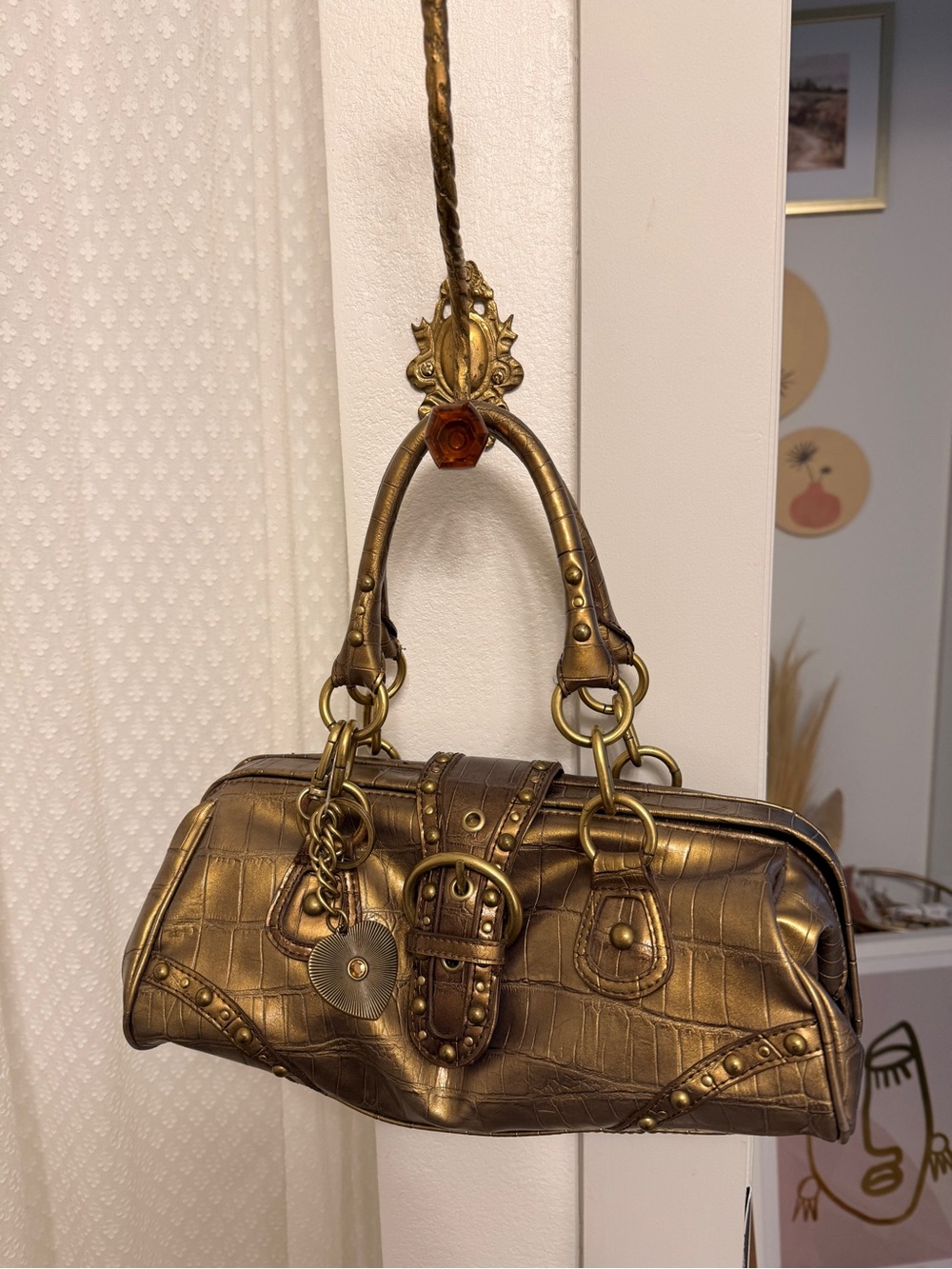 vintage y2k Nine West barrel bag